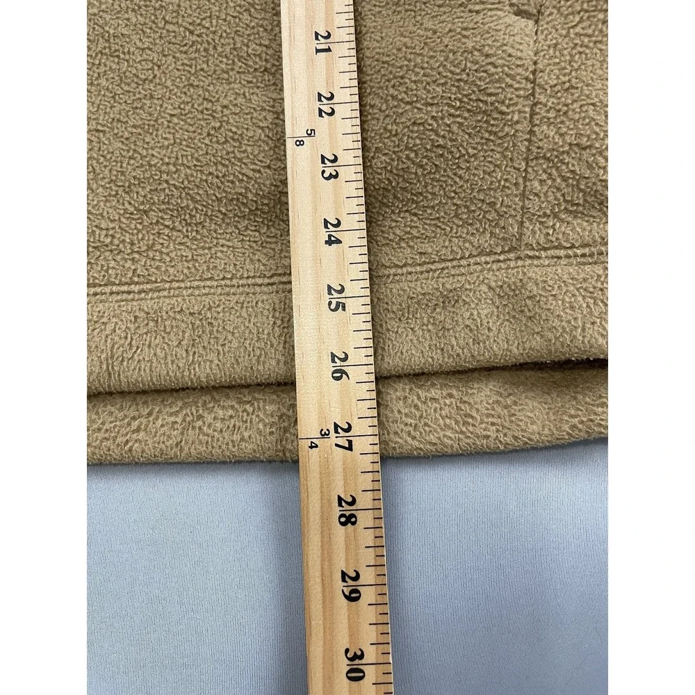 J Crew Mens Pullover Sweatshirt Medium Tan Fleece Minimal Warm Cozy Henley‎